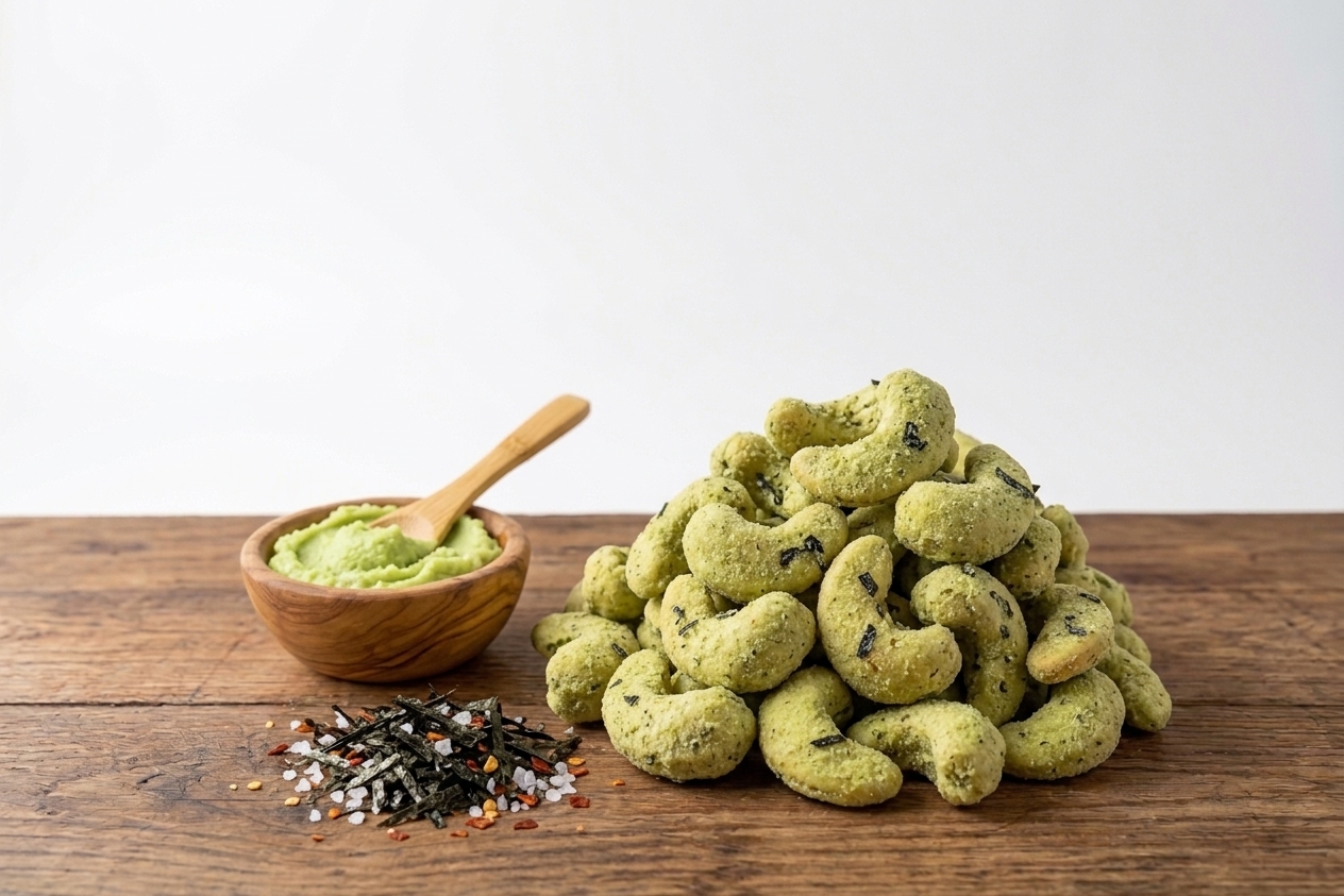 Wasabi Cashews (Kaju) – Spicy, Crunchy & Bold Flavor